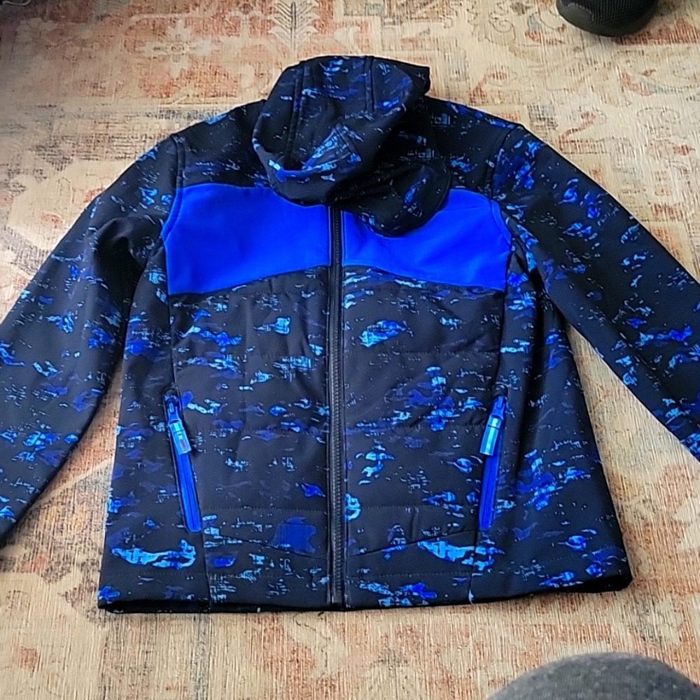 Blue raincoat